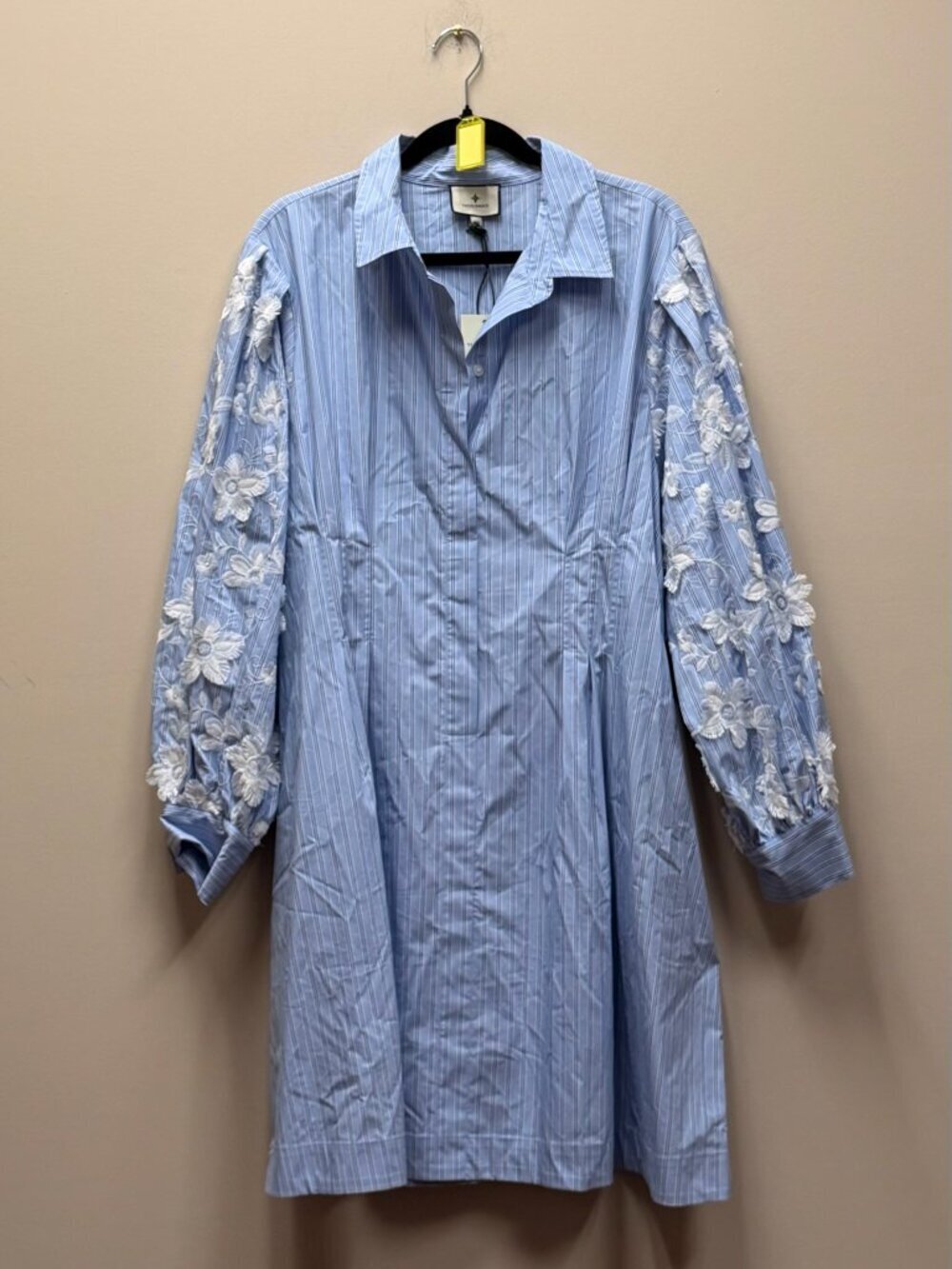 TUCKERNUCK Blue Stripe Embroidery Mini Corinne Dress Size XXXL NWT - Picture 9 of 10